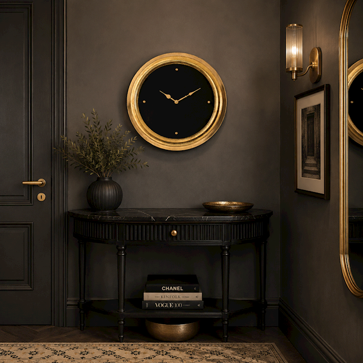 *BEVELLED FRAMED WALL CLOCK 46x46cm